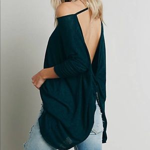 Free People We the Free Black Shadow Hacci sweater